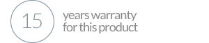 warranty for 15 years for this product